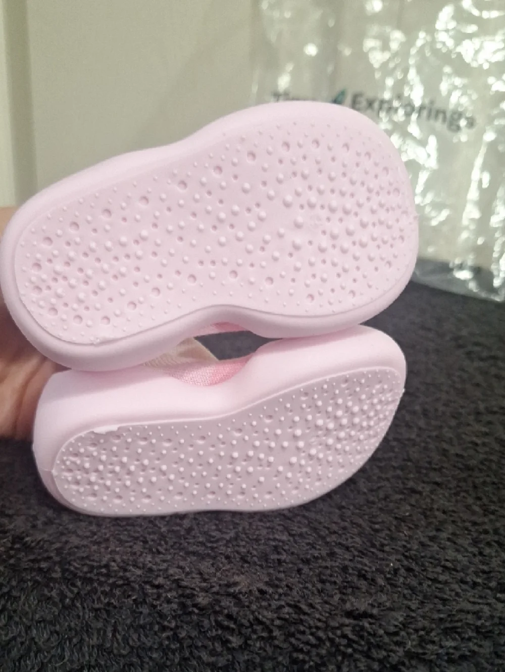 Tiny Explorings Sock Shoes - Pink - 18/19 (0-6 Months)